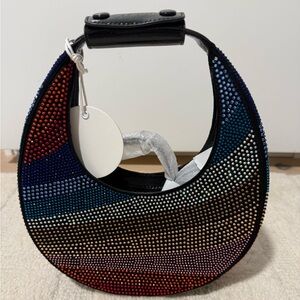 Staud mini moon rainbow crystal bag